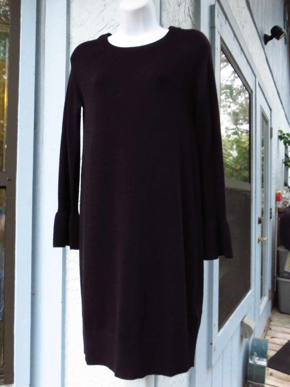 Banana Republic Womans Sweater Dress Small Cashmere Blend Black